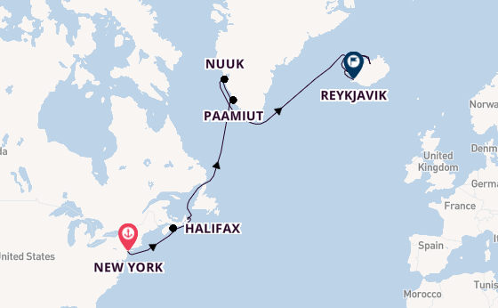 trans-Atlantisch vanaf New York, Verenigde Staten met de Seven Seas Mariner