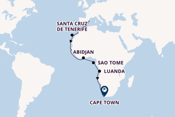 All Inclusive Spain to Cape Town Voyage