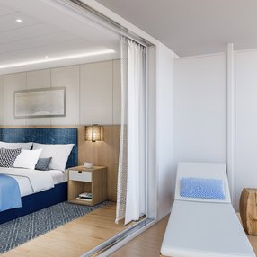 Come aboard the undefined and discover one of 22 cabin categories on a total of 5 decks that can accommodate 386 passengers. Choose your dream cabin and feel at home on board the undefined!