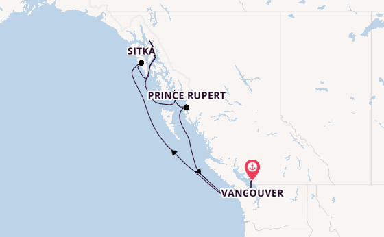 Alaska vanaf Vancouver, Canada met de Serenade of the Seas
