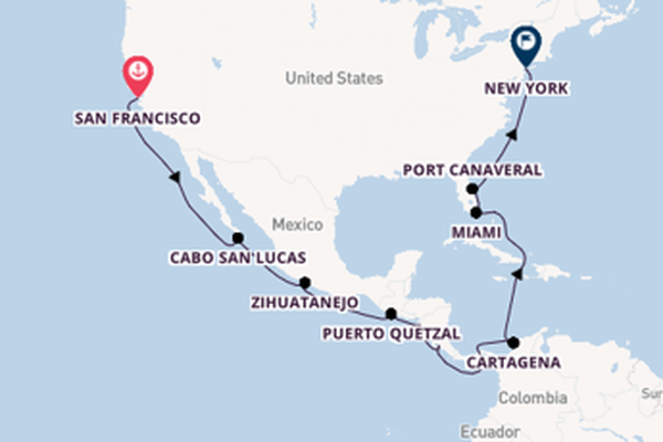 Van de West Coast via het Panamakanaal naar de East Coast