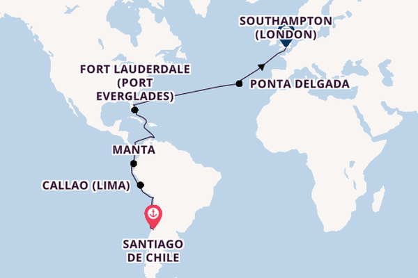 Transatlantic from Santiago de Chile, Chile with the Queen Anne