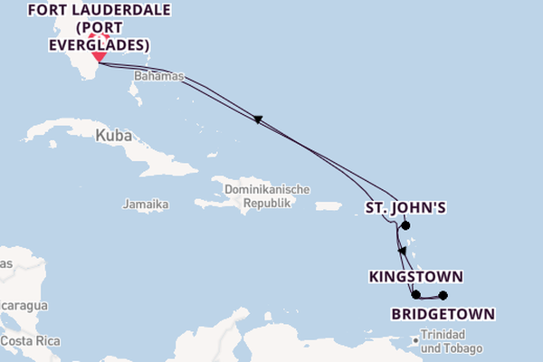 Südliche Karibik ab Fort Lauderdale (Port Everglades), USA auf der Celebrity Eclipse