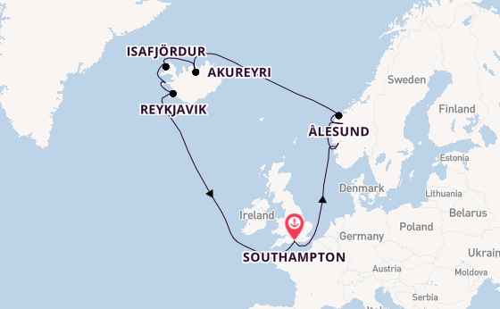 Norway from Southampton, England with the Majestic Princess
