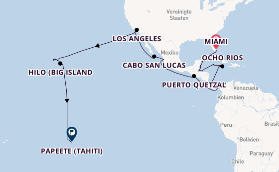 Mittelamerika ab Miami auf der Seven Seas Splendor