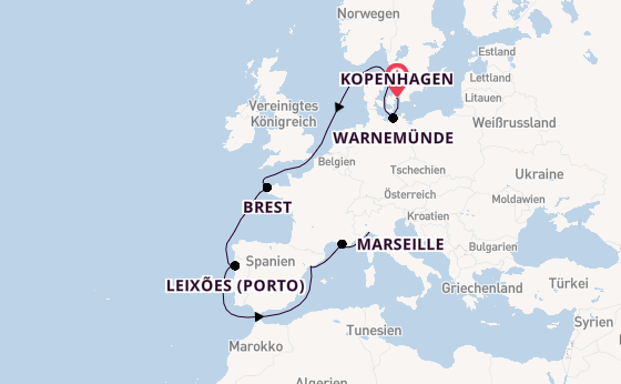 Westliches Mittelmeer ab Kopenhagen, Dänemark auf der MSC Magnifica