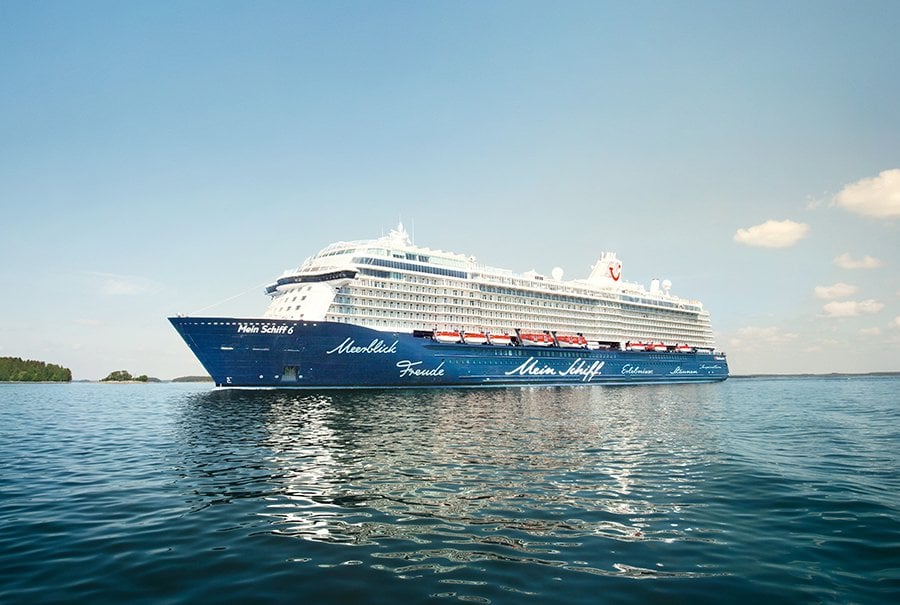 at sea