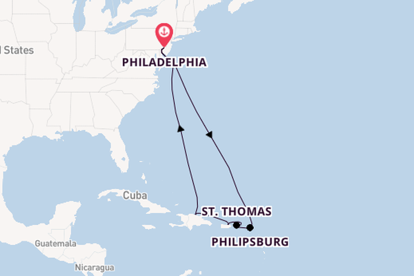 Caribbean vanaf Philadelphia, Verenigde Staten met de Norwegian Pearl