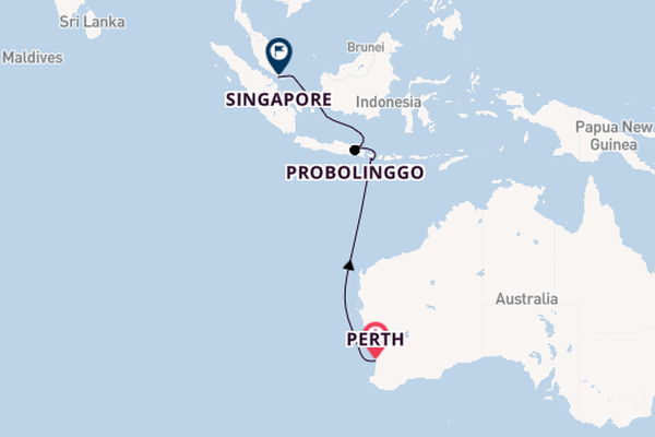Zuidoost-Azië vanaf Perth, Australië met de Seabourn Quest