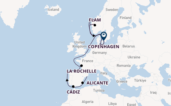 Norway from Barcelona, Spain with the MSC Euribia