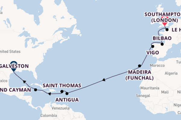 Transatlantic & Repositioning from Southampton (London), England, United Kingdom with the Regal Princess