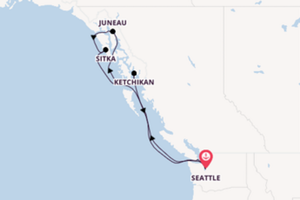 Atemberaubende Kreuzfahrt über Ketchikan ab Seattle