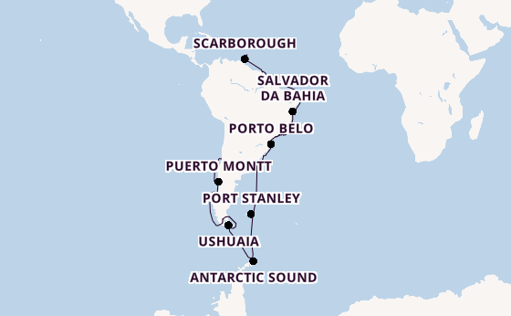 South America from Valparaíso (Santiago), Chile with the Azamara Quest