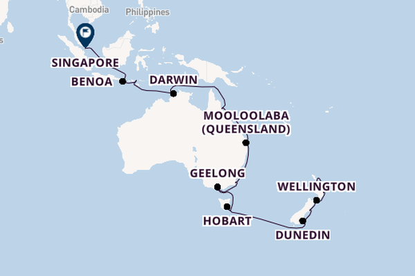 Australië en Nieuw-Zeeland vanaf Auckland, Nieuw-Zeeland met de Silver Nova