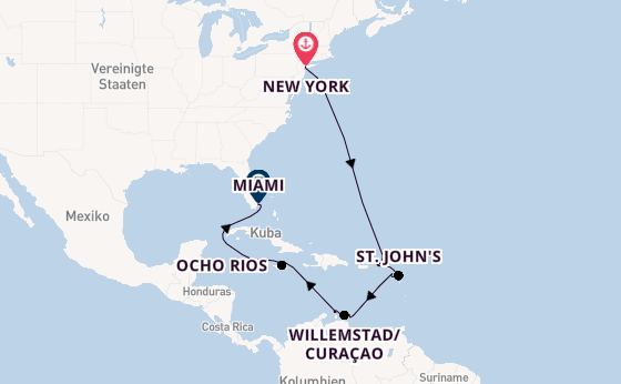 Karibik ab New York auf der Sirena