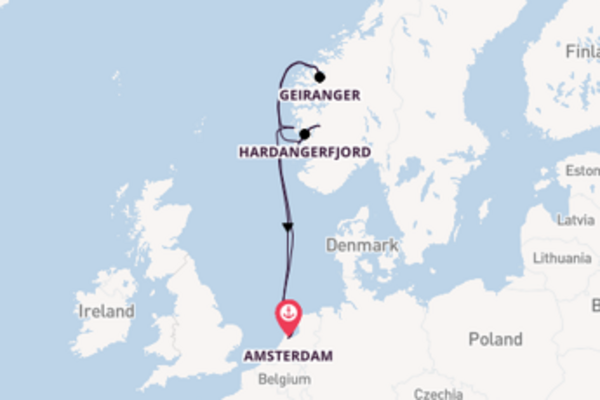 Cruise vanuit Amsterdam naar de Noorse Fjorden met Rotterdam