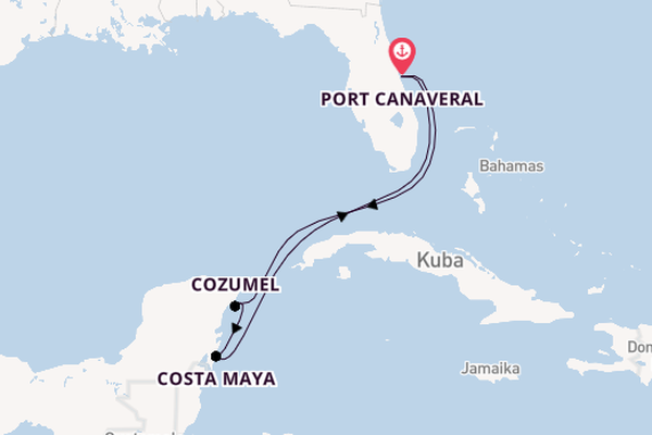 Westliche Karibik ab Port Canaveral, USA auf der Norwegian Getaway