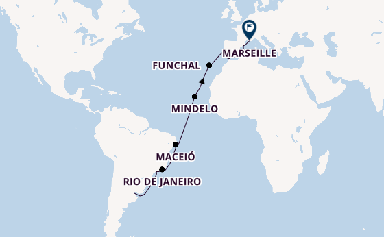 Transatlantic from Buenos Aires, Argentina with the MSC Seaview