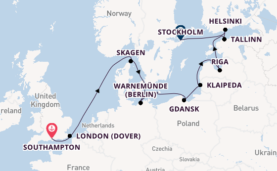 British Isles from Southampton, England with the Silver Spirit