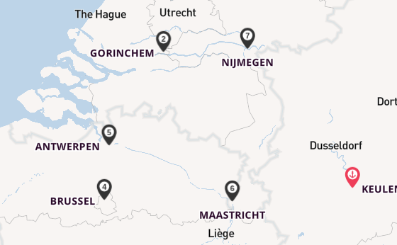 Waal vanaf Keulen, Duitsland met de nickoSPIRIT