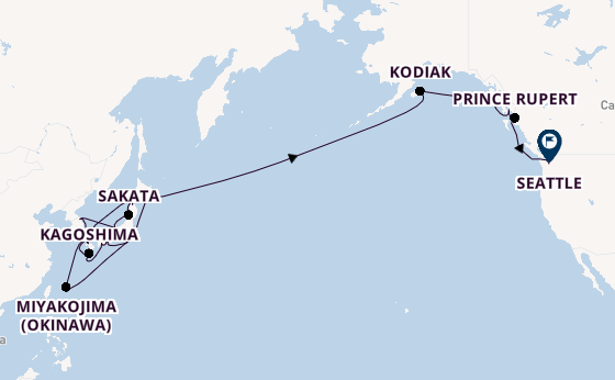 Transpacific from Tokyo, Japan with the Noordam