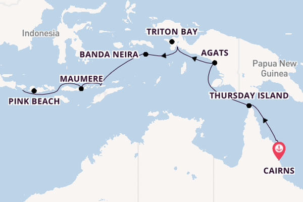 Indonesia from Cairns, Australia with the Le Jacques Cartier