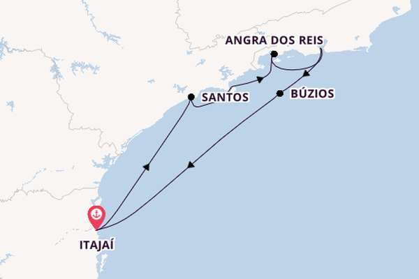 Brazil from Itajaí, Brazil with the MSC Lirica