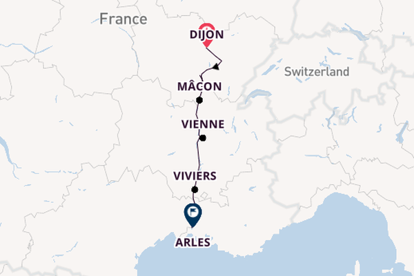 Rhone River, Europe from Dijon, France with the AmaCello