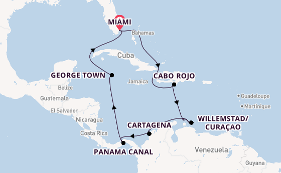 Caribbean from Miami, Florida, USA with the Norwegian Gem