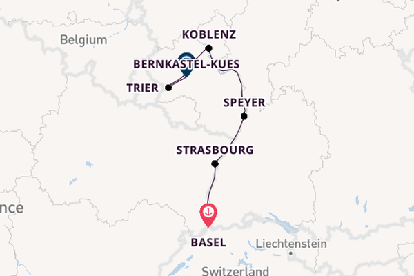 Rhine River, Europe from Basel, Switzerland with the Viking Annar
