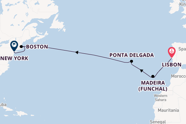 Transatlantic & Repositioning from Lisbon, Portugal with the MSC Meraviglia