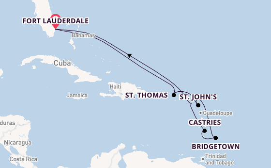 Caribbean vanaf Fort Lauderdale, Verenigde Staten met de Celebrity Ascent