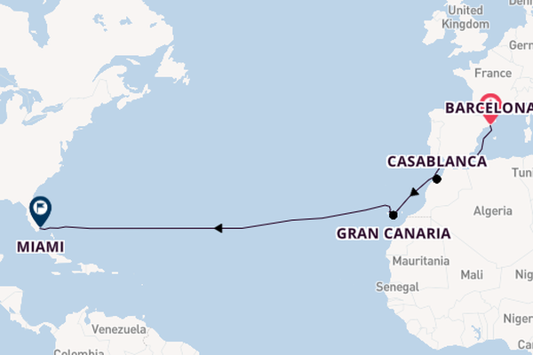 Transatlantic from United Kingdom with the Scarlet Lady