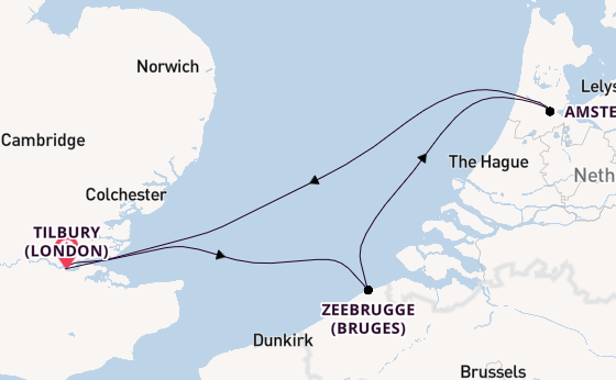 Cruise with Ambassador Cruise Line from Tilbury (London)