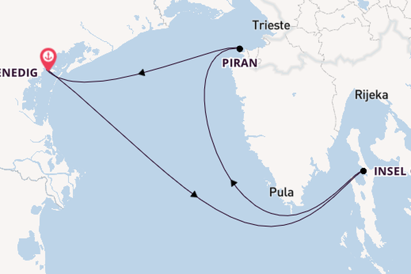 Mittelmeer ab Venedig, Italien auf der Star Flyer