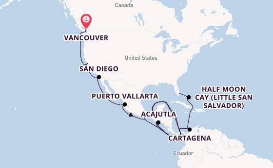 USA West Coast from Vancouver, Canada with the Nieuw Amsterdam