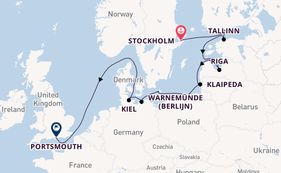 Engeland vanaf Stockholm, Zweden met de Azamara Journey