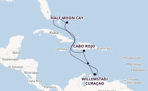 Karibik ab Fort Lauderdale (Port Everglades), USA auf der Nieuw Amsterdam
