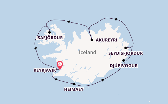Arctic from Reykjavik, Iceland with the Viking Mira