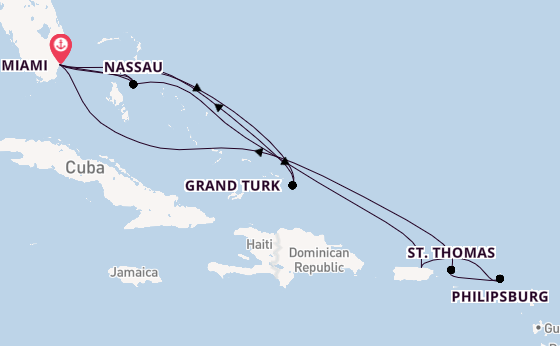 Caribbean vanaf Miami, Verenigde Staten met de MSC Meraviglia