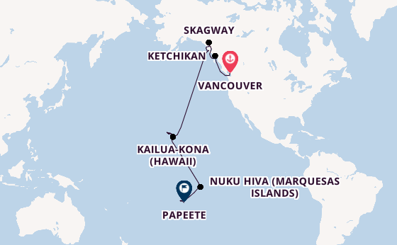 Hawaii from Vancouver, Canada with the Riviera