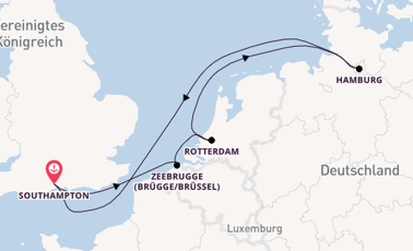 England ab Southampton, Großbritannien auf der Iona