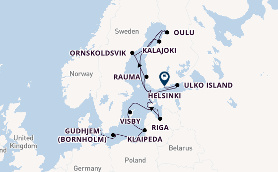 Baltic Sea from Copenhagen, Denmark with the Silver Endeavour