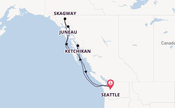 Alaska & West Canada from Seattle, Washington, USA with the Carnival Spirit