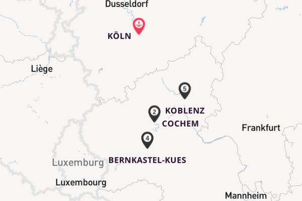 Rhein ab Köln, Deutschland auf der A-ROSA CLEA