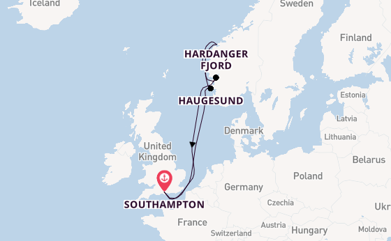 Norway from Southampton, England with the Iona