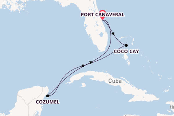 Caribbean from Port Canaveral, Florida, USA with the Harmony of the Seas