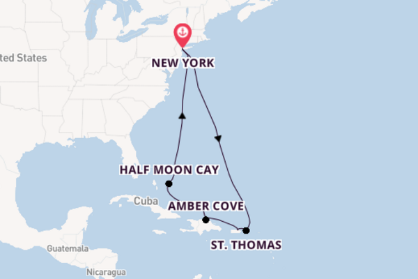 Cruise in 12 dagen naar New York met Carnival Cruise Line