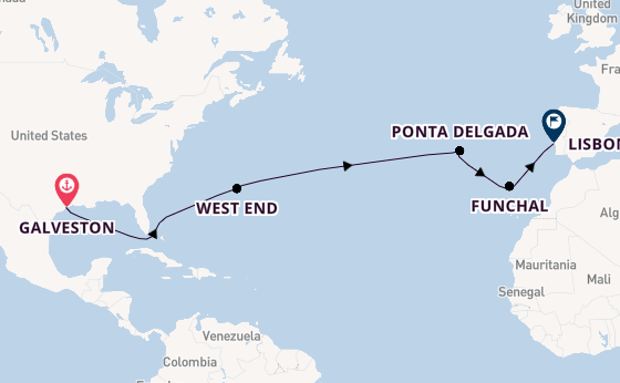 Transatlantic from Galveston, Texas with the Carnival Miracle