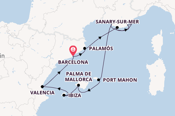 Western Mediterranean from Barcelona, Spain with the Scenic Eclipse II